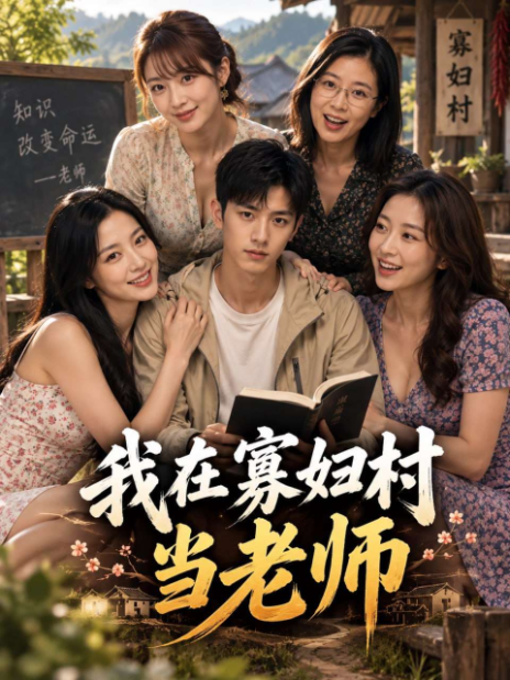 奇幻古装海报：白衣男主与红衣女主被巨大狐尾环绕，金红配色